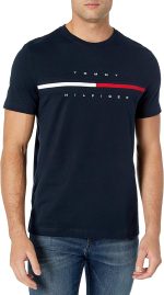 Tommy Hilfiger Men's Short Sleeve Signature Stripe Graphic T-Shirt - Image 9